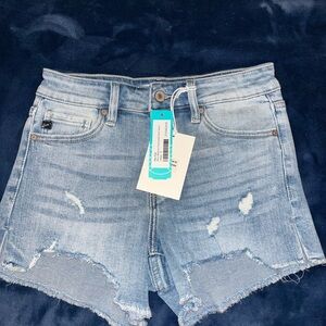 KanCan Light Blue Distressed Jean Shorts